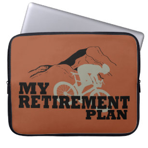 cycling is my retirement plan laptop sleeve