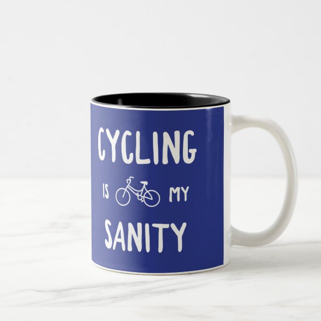 Cycling Is My Sanity Two-Tone Coffee Mug (Right)