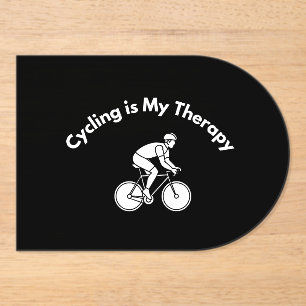 Cycling is My Therapy Acrylic Invitations