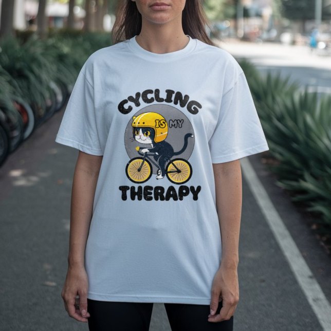 Cycling is my therapy funny cyclist T-Shirt (Creator Uploaded)