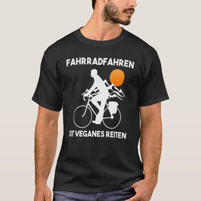 Cycling is vegan riding cyclists T-Shirt (Front)