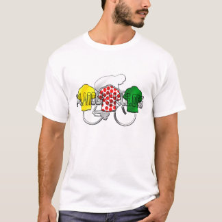 Cycling Jerseys Yellow Green and Red Polka Dot T-Shirt