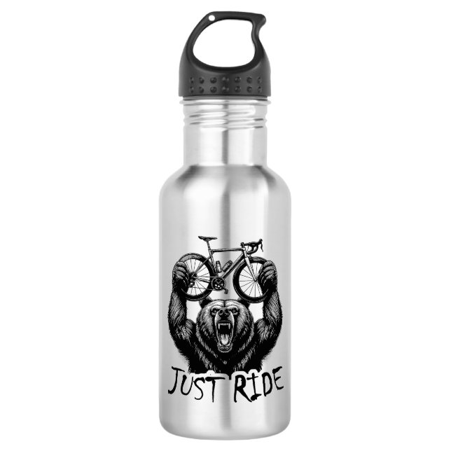 Cycling Just Ride Bear 532 Ml Water Bottle (Front)