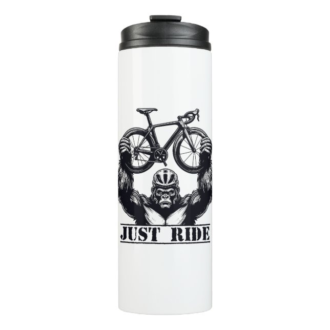 Cycling Just Ride Gorilla Thermal Tumbler (Front)