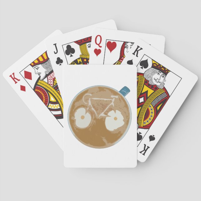 Cycling Latte Art Playing Cards (Back)