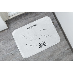 Cycling Life, free as a bird customisable Bath Mat