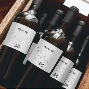 Cycling Life, free as a bird customisable Wine Label