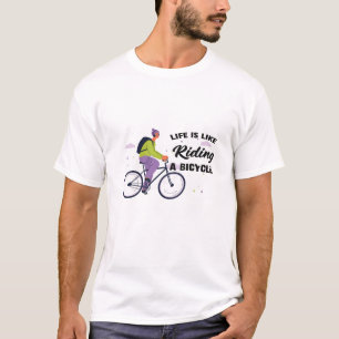 Cycling Life Graphic Design T-Shirt