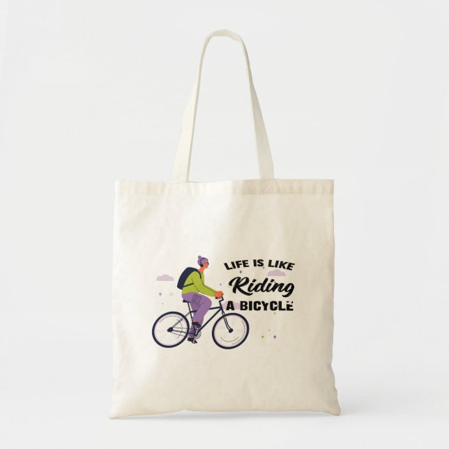 Cycling Life Graphic Design  Tote Bag (Front)