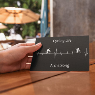 Cycling Life, Heartbeat customisable Holiday Postcard