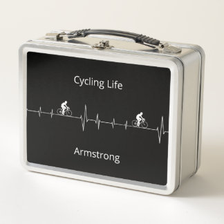Cycling Life, Heartbeat customisable Metal Lunch Box