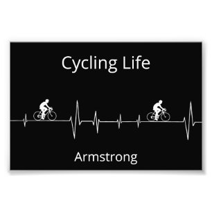 Cycling Life, Heartbeat customisable Photo Print