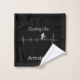 Cycling Life, Heartbeat customisable Wash Cloth
