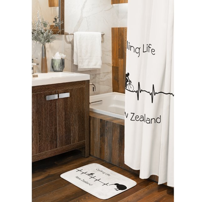 Cycling Life, New Zealand customisable Bath Mat (Creator Uploaded)