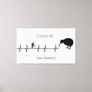 Cycling Life, New Zealand customisable Canvas Print