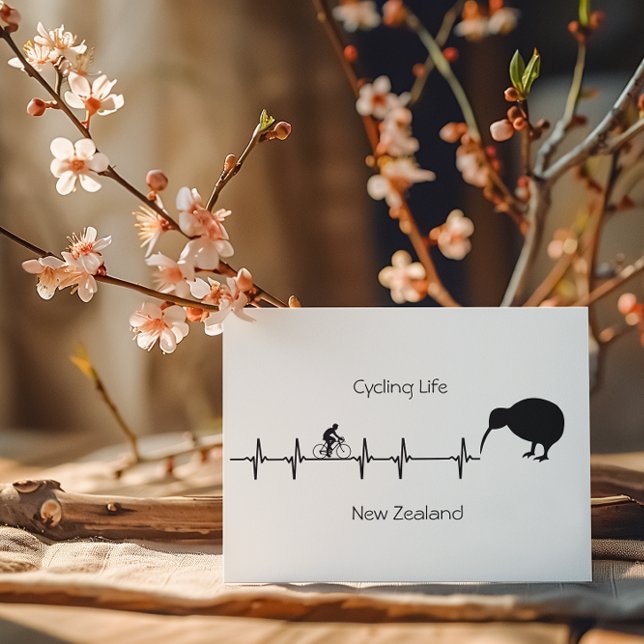 Cycling Life, New Zealand customisable Holiday Postcard (Creator Uploaded)