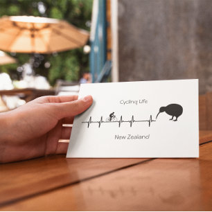 Cycling Life, New Zealand customisable Holiday Postcard