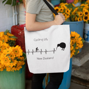 Cycling Life, New Zealand customisable Tote Bag