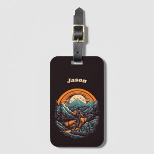 Cycling Life, retro customisable Luggage Tag