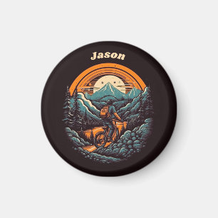 Cycling Life, retro customisable Magnet