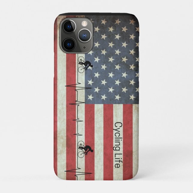 Cycling Life, Stars and Stripes Case-Mate iPhone Case (Back)