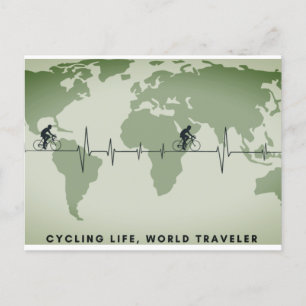 Cycling Life, world traveller Postcard