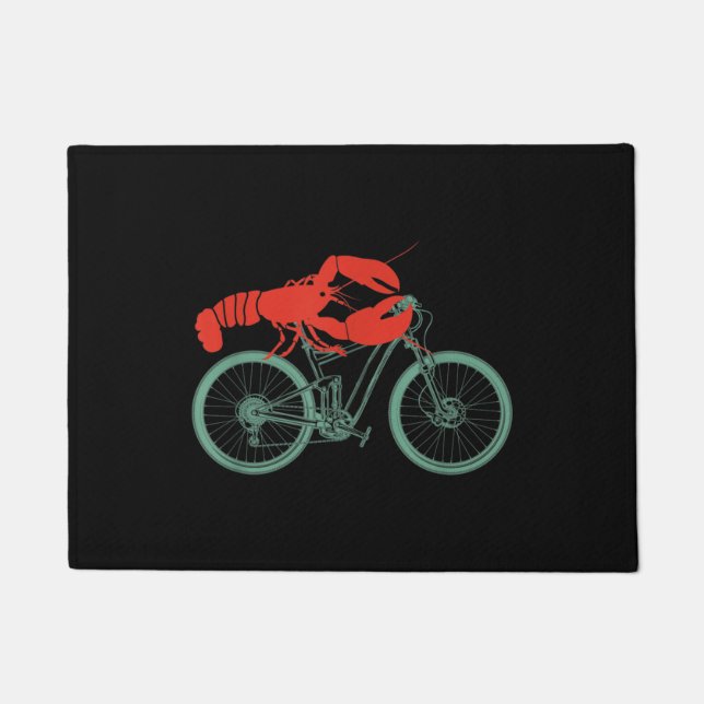Cycling Lobster MTB Cycologist Funny Cyclist Doormat (Front)