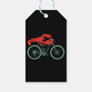 Cycling Lobster MTB Cycologist Funny Cyclist Gift Tags