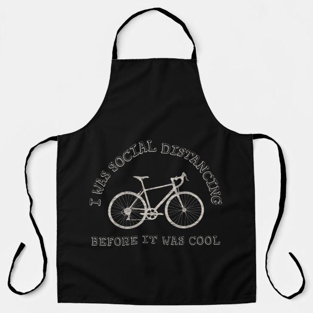 Cycling Lover Bike Riding Bicycle Social Distance Apron (Front)