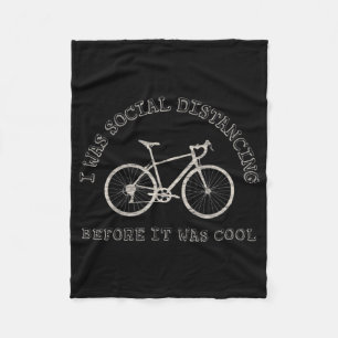 Cycling Lover Bike Riding Bicycle Social Distance Fleece Blanket