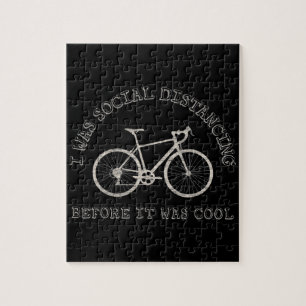 Cycling Lover Bike Riding Bicycle Social Distance Jigsaw Puzzle