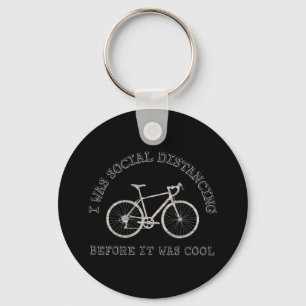 Cycling Lover Bike Riding Bicycle Social Distance Key Ring