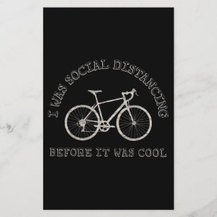 Cycling Lover Bike Riding Bicycle Social Distance Stationery