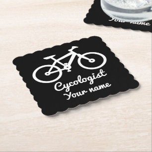 Cycling Lover Cycologist Personalised Gifts Ideas Paper Coaster