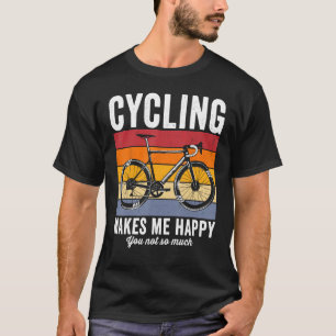 Cycling makes me happy you not so much vintage bic T-Shirt