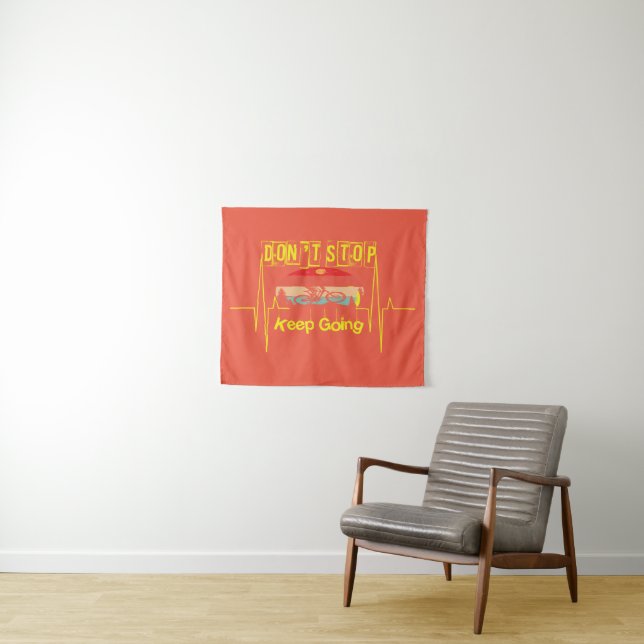 Cycling Motivation Quote  Tapestry (In Situ (Horizontal))