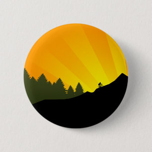 cycling : mountain rayz : 6 cm round badge