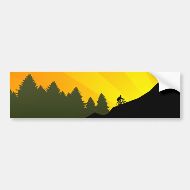 cycling mountain rayz bumper sticker (Front)