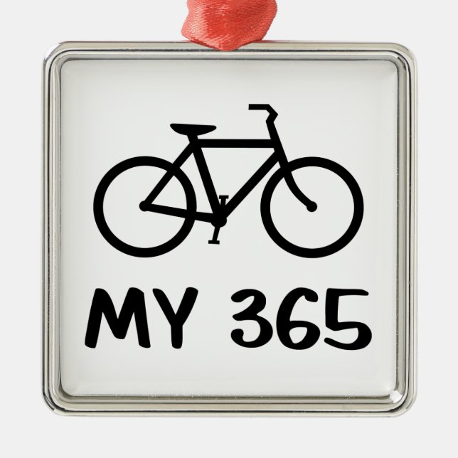 Cycling, My 365 Metal Tree Decoration (Front)