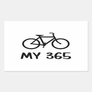 Cycling, My 365 Rectangular Sticker