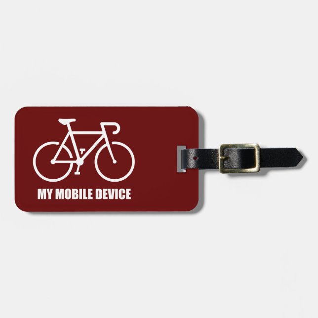 Cycling, My Mobile Device Luggage Tag (Front Horizontal)