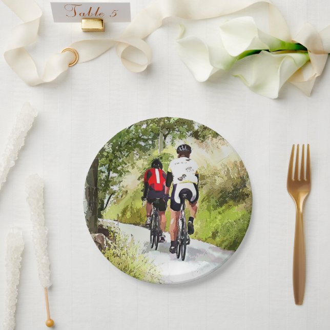 CYCLING PAPER PLATE (Wedding)