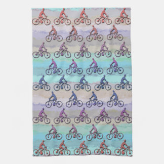 CYCLING PATTERN TEA TOWEL