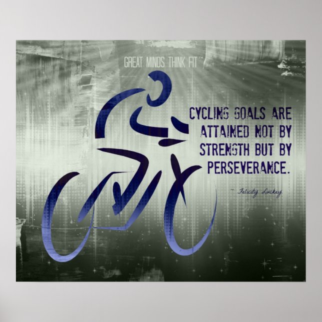 Cycling Poster with Perseverance Quote (Front)