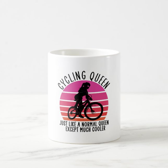 cycling queen except much cooler coffee mug (Center)
