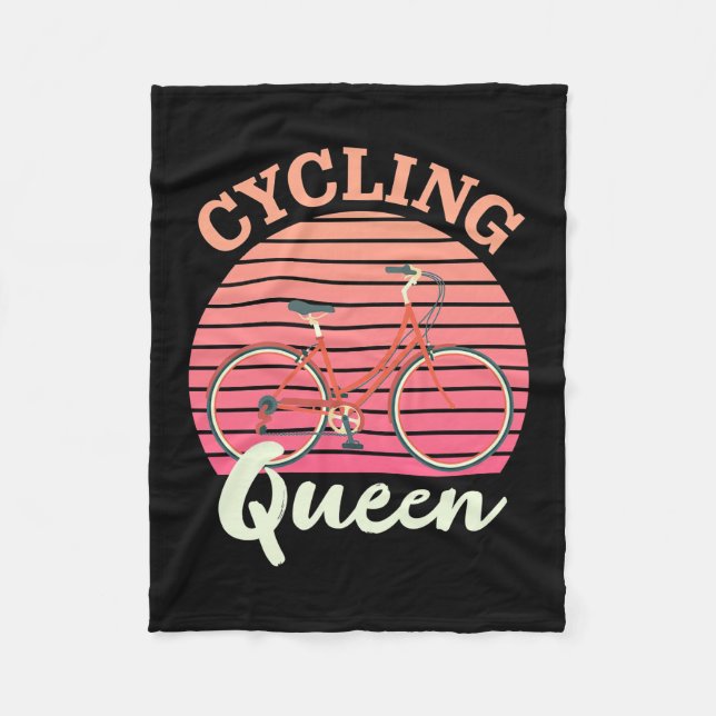 Cycling Queen Fleece Blanket (Front)