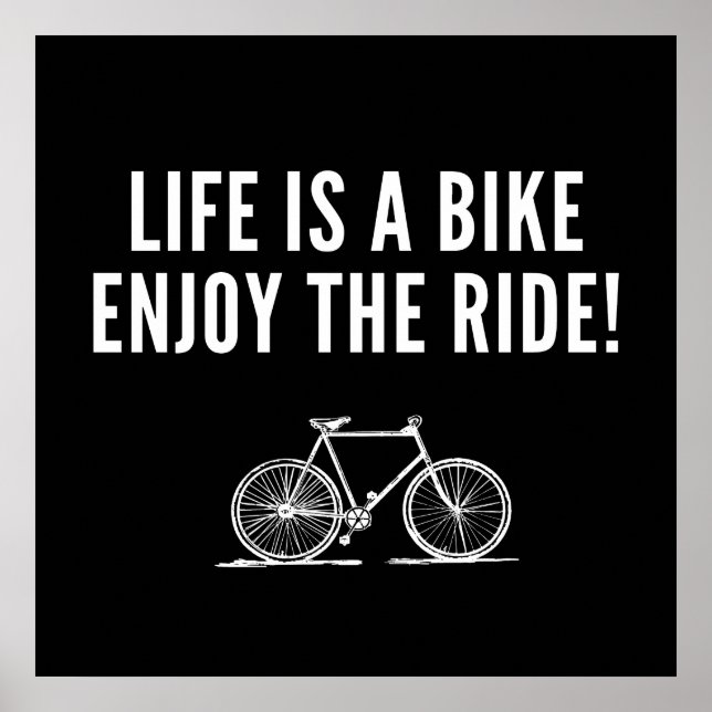 cycling quote cyclist saying poster (Front)