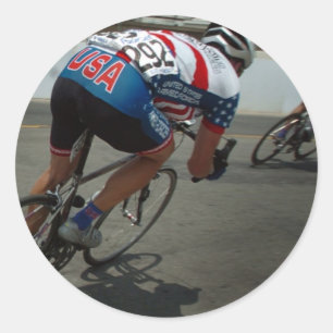 Cycling Race Classic Round Sticker