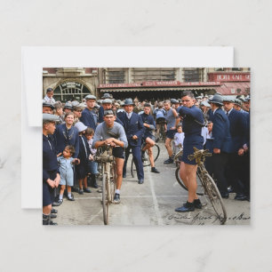 Cycling Race Paris Roubaix 1900 Colour Redux Postcard