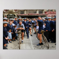Cycling Race Paris Roubaix 1900 Colour Redux